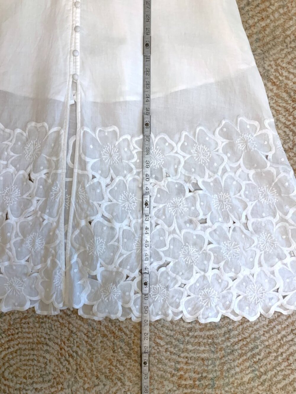 VERONICA BEARD Hope White Floral Embroidered Dress Sz 10 RUNS SMALL - Picture 14 of 14
